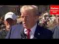 Trump Asked Point Blank About Climate Change While Touring Damage Caused By Hurricane Helene