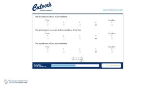 How to Participate in the www.Culverssurvey.com Web Survey
