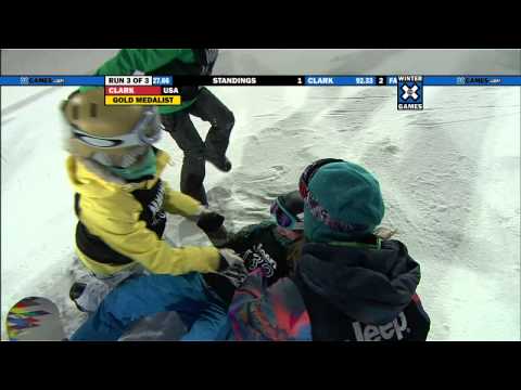 Winter X Games 15 - Kelly Clark victory lap with a 1080