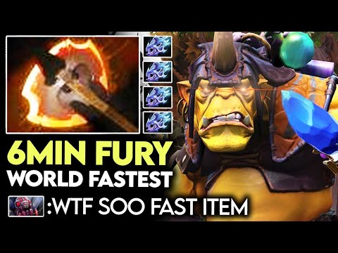 WORLD RECORD [6MIN BATTLE FURY] Crazy Fast Item - Max Attack Speed Alchemist Dota 2