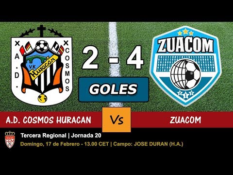 ⚽️ Vídeo de los GOLES del partido A.D. COSMOS HURACAN 2 - ZUACOM 4, JORNADA 20