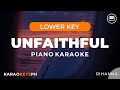Unfaithful - Rihanna (Lower Key - Piano Karaoke)