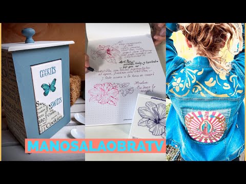 ManosalaObraTv 2022 Program 14 Painting Denim Fabric - Painting Tiles - Lettering and Stamps on P...