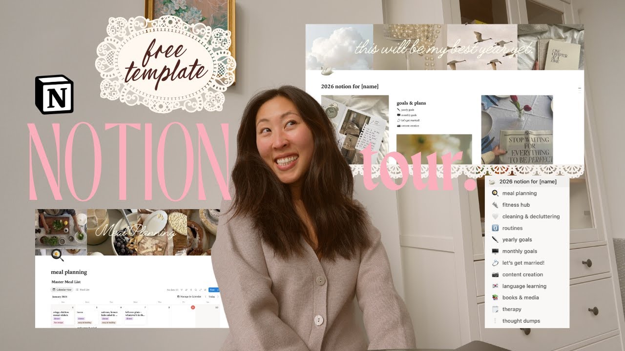 wait this FREE notion template helps you actually accomplish your goals & it's cute? 😗