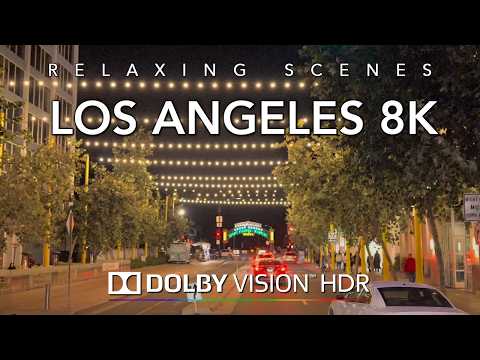 Driving Los Angeles at Night 8K Dolby Vision HDR - Santa Monica to Long Beach