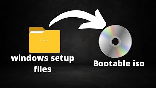 How to Convert Windows Setup Files to bootable iso image