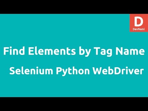 Python WebDriver find element by tag name