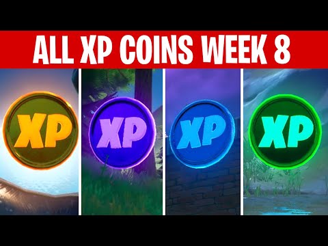 All XP COINS LOCATIONS IN FORTNITE (WEEK 8) Season 4 Chapter 2