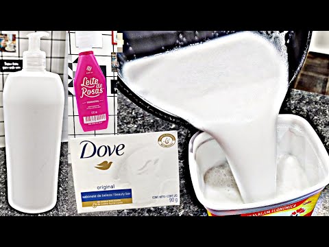 COMO FAZER SABONETE LIQUIDO CLAREADOR DOVE CASEIRO SUPER FÁCIL PRATICO E ECONÓMICO/ FAÇA E VENDA