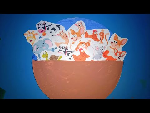 Noahs Ark craft for kids - Paper plate ark