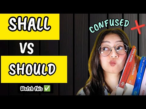 Shall or should confusion 🤔| let's clear this confusion in this video 