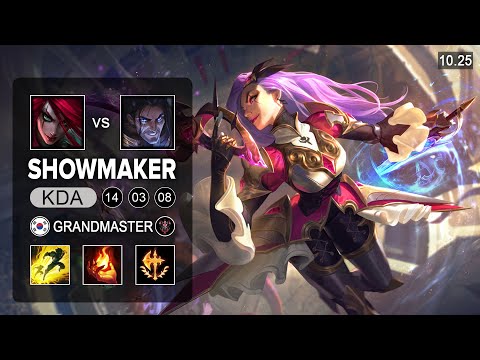 Showmaker Katarina  Mid vs Sylas   KR Grandmaster Patch 10 25