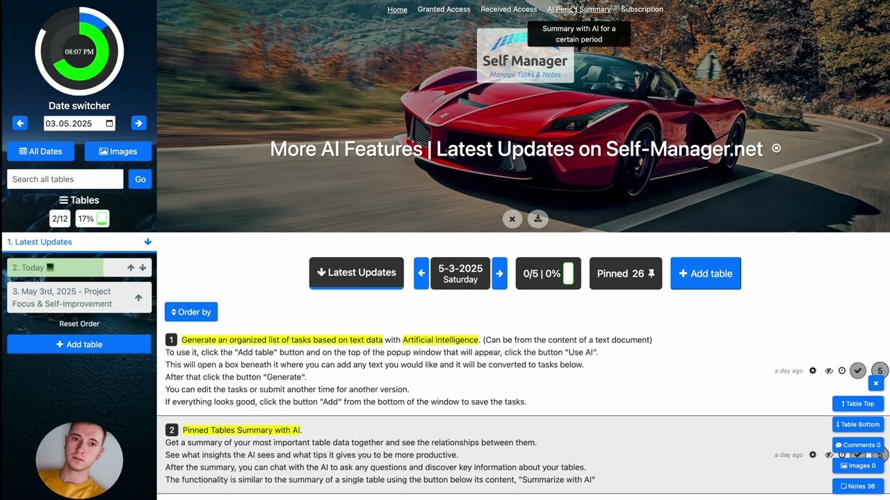 More AI Features | Latest Updates on Self-Manager.net