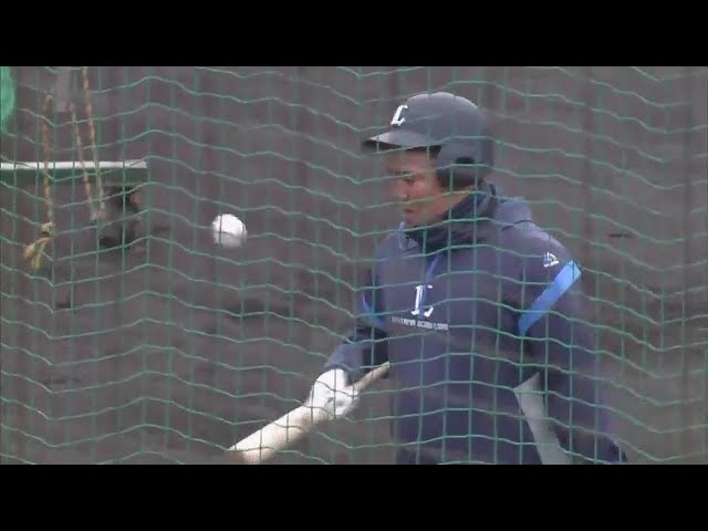 【春季キャンプ】ライオンズ・山川穂高が巧みなバットコントロールを披露!! 2022年2月20日 埼玉西武ライオンズ