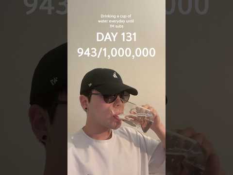 Day 131 - Drinking a cup of water everyday until I reach 1M subs #cupofwater #everyday #stayhydrated