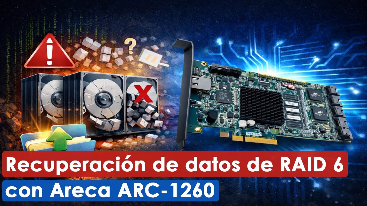 Cómo recuperar datos de RAID 6 creado con el controlador Areca ARC 1260