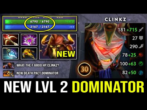 NEW LEVEL 2 Helm Dominator Clinkz Imba Death Pact 6800 HP + 700 Damage Vs Godlike AM 7.28 DotA 2