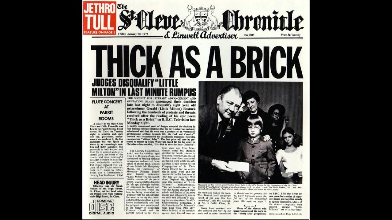 Jethro Tull - Thick as a Brick full - YouTube