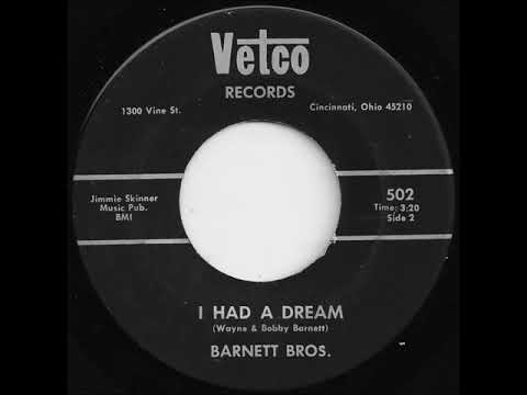 Barnett Bros "I Had A Dream" 1968 Cincinnati OH Honky Tonk Country 45 RPM