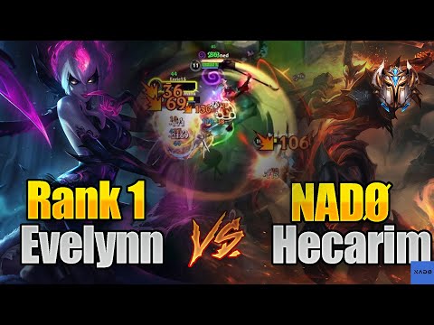 UNKILLABLE CHALLENGER HECARIM vs RANK 1 EVELYNN - Wild Rift