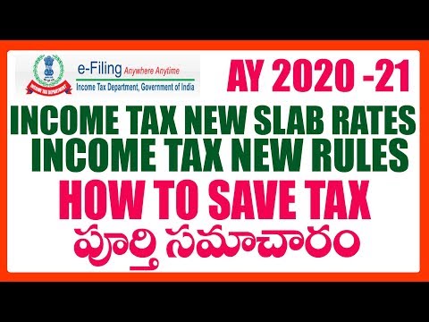 Income Tax Slab Rates AY 2020-21 FY 2019 - 20 | HOW TO SAVE TAX IN TELUGU Video