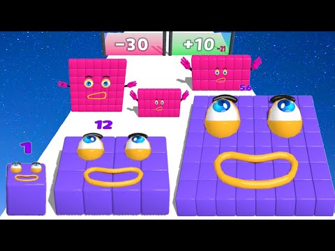 Numberblock Run 3D - Blocks And Numbers (Max Level) ASMR Gameplay