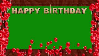 Happy Birthday Green Screen Animation-Wooden Frame