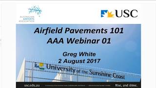 AAA Webinar Series - Regional Airport Pavements 101