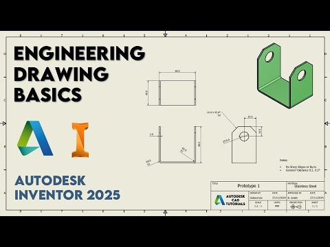 2D Engineering Drawings | Autodesk Inventor 2025 | Basics For Beginners |  Step-by-Step