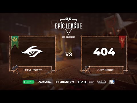 Team Secret vs Just Error, EPIC League Season 2, bo3, game 1 [Smile & Maelstorm]
