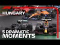 Top 5 Dramatic Moments | Hungarian Grand Prix