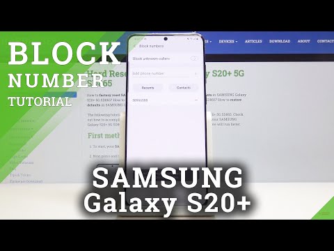 How to Block Number in SAMSUNG Galaxy S20+ - Create Blacklist