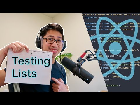 React JS Testing Lists (TDD) | React Testing Library