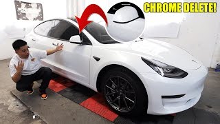 TESLA MODEL 3 DIY CHROME DELETE!