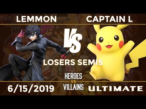 Heroes vs Villains: Losers Semis - Lemmon (Joker) vs TGS|Captain L (Pikachu)