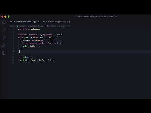 C++ parameter packs are like linked lists