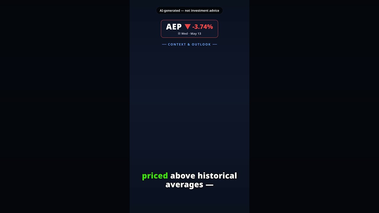 AEP drops 3.74% on 2026-05-13 — AI explainer