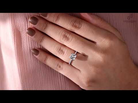 1.30 CT Princess Cut Lab Grown Diamond Engagement Ring, IGI Certified Diamond Wedding Ring