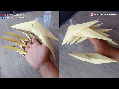 Origami easy - how to make dragon claws out of paper