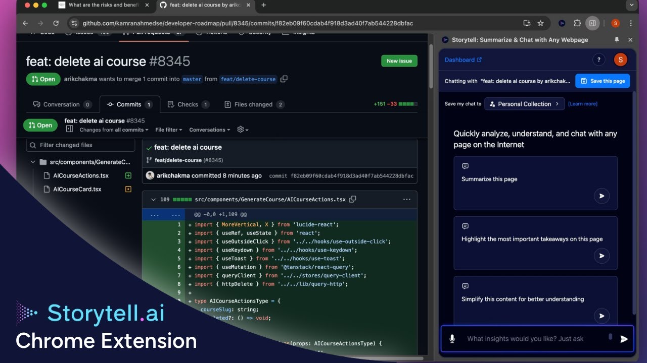 Storytell Chrome Extension: Summarize, Extract, and Chat with Data — Directly in Your Browser