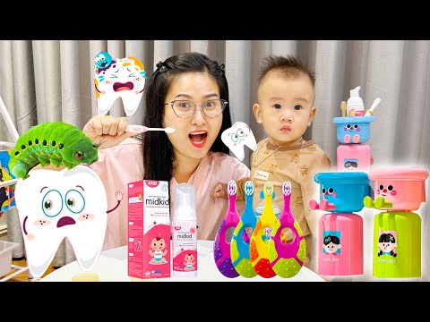 Cam Cam review các loại bàn chải đánh răng cho em Táo.