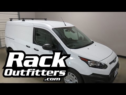 Ford Transit Connect Van with Thule Podium SquareBar Roof Rack Crossbars