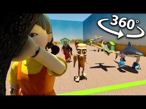VR 360° - Tung Tung Tung Sahur In Red Light , Green Light | Squid Game 2