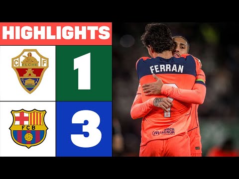 Elche CF vs Barcelona 1-3 HIGHLIGHTS GOALS | LaLiga 25/26