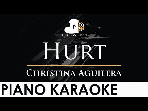 Christina Aguilera - Hurt - Piano Karaoke Instrumental Cover with Lyrics