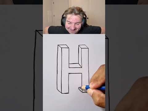 How To Draw Letter H 😳