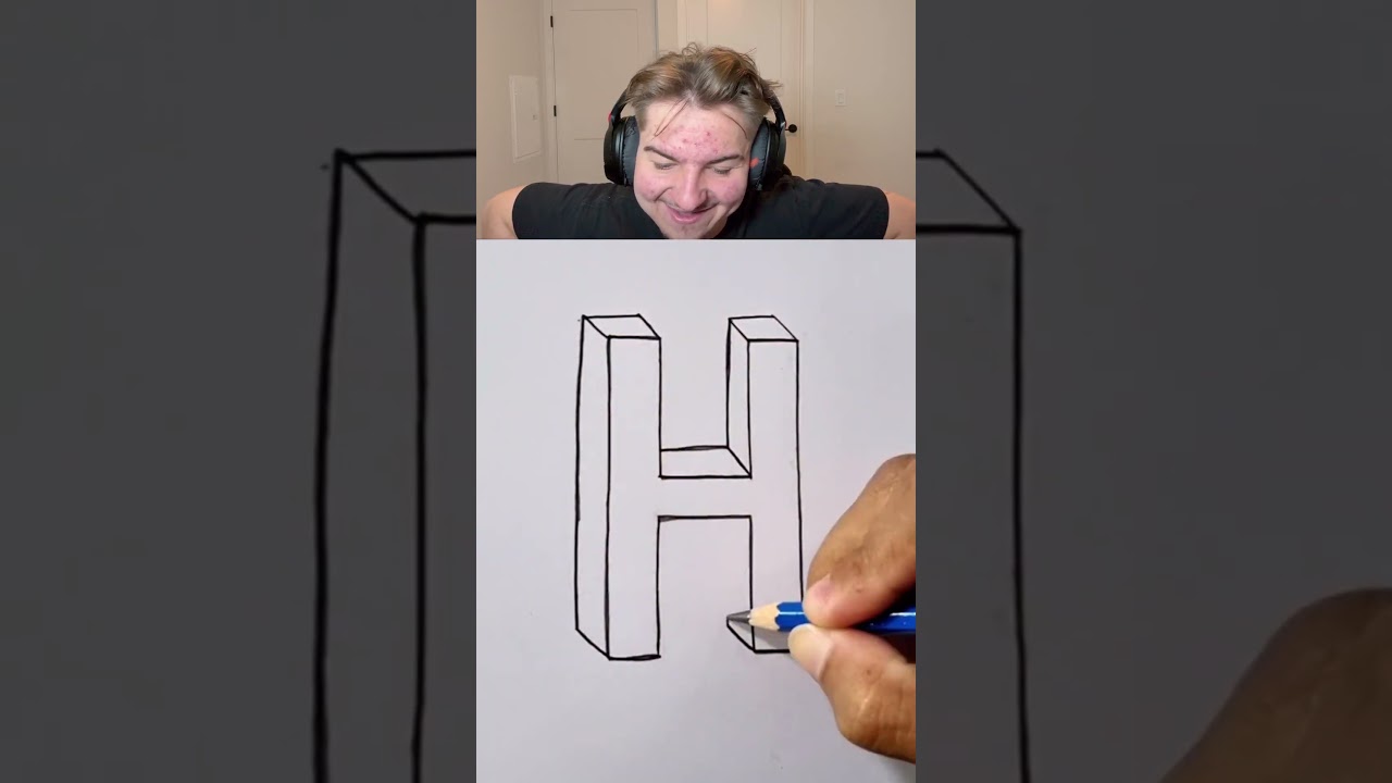How To Draw Letter H 😳