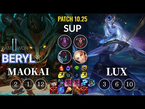 DWG BeryL Maokai vs Lux Sup - KR Patch 10.25