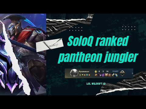 SOLO RANKED PAKAI PANTHEON OP BANGET | JUNGLER GAMEPLAY | WILD RIFT INDONESIA