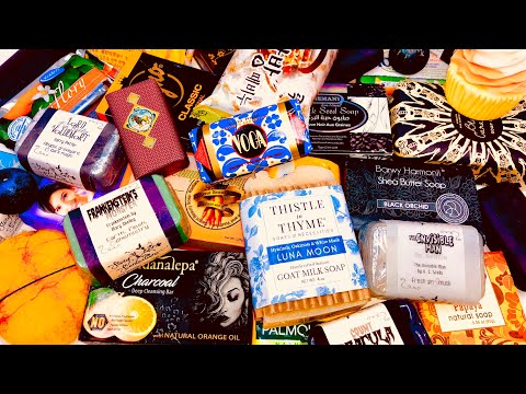 👻 Monster Mash Halloween Party 🎃 ASMR Soap Haul Opening Unpacking Unboxing International Soaps 🖤